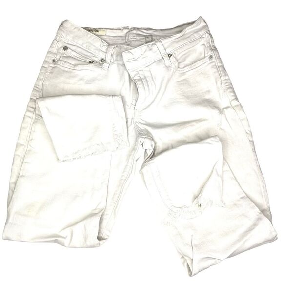 Lucky Brand Lolita Capri Jeans White Mid Rise Stretch - Picture 2 of 8